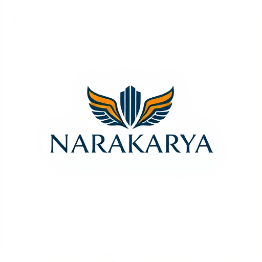 AI Design for CREATE A SYMBOL AND LOGO WITH THE COMPANY NAME "NARAKARYA" WITH AN ARCHITECTURAL DESIGN THEME BUT HAS THE CHARACTERISTIC OF A BIRD'S WING,