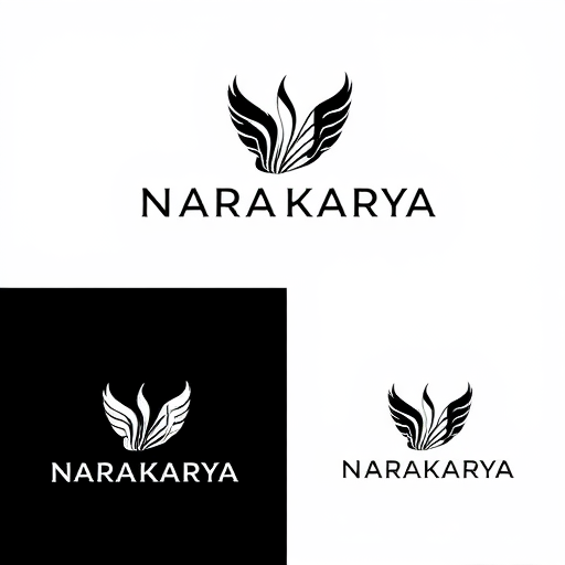 AI Design for CREATE A SYMBOL AND LOGO WITH THE COMPANY NAME "NARAKARYA" WITH AN ARCHITECTURAL DESIGN THEME BUT HAS THE CHARACTERISTIC OF A BIRD'S WING,