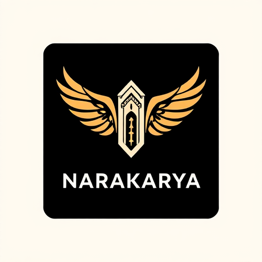 AI Design for CREATE A SYMBOL THE COMPANY NAME "NARAKARYA" WITH AN ARCHITECTURAL DESIGN THEME BUT HAS THE CHARACTERISTIC OF BIRD WINGS,