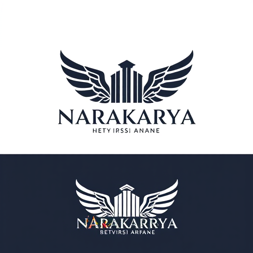 AI Design for CREATE A SYMBOL THE COMPANY NAME "NARAKARYA" WITH AN ARCHITECTURAL DESIGN THEME BUT HAS THE CHARACTERISTIC OF BIRD WINGS,