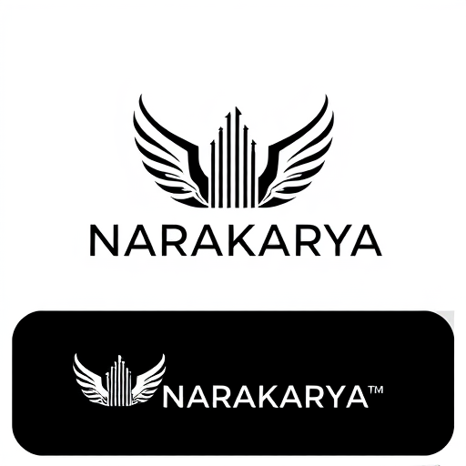AI Design for CREATE A SYMBOL THE COMPANY NAME "NARAKARYA" WITH AN ARCHITECTURAL DESIGN THEME BUT HAS THE CHARACTERISTIC OF BIRD WINGS,
