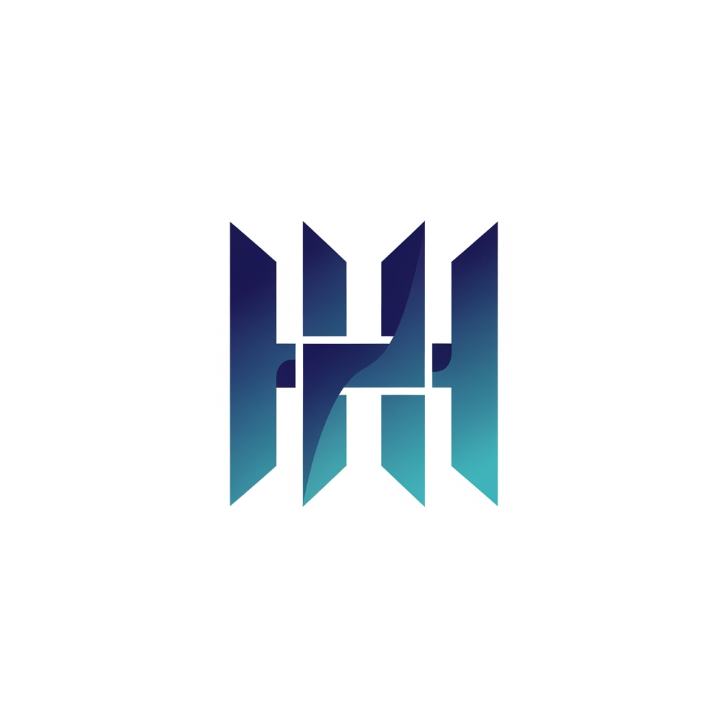 AI Design for Create a completely original monogram logo using the letters [HHH]. Design a clean geometric structure with balanced negative space, sharp edges, and perfect symmetry. Flat vector style only. with gradients, no shadows, no mockups, no text. Premium branding quality. Unique and non-copyright.