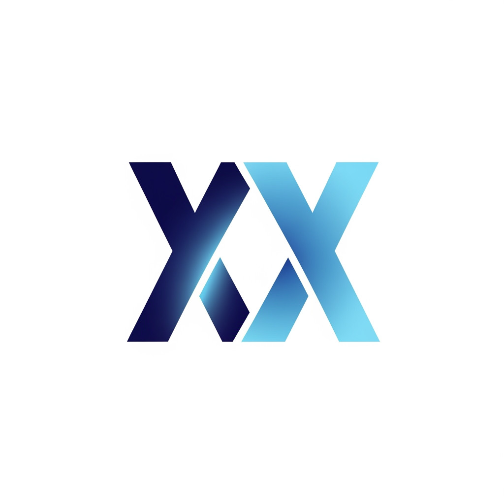 AI Design for Create a completely original monogram logo using the letters [XX]. Design a clean geometric structure with balanced negative space, sharp edges, and perfect symmetry. Flat vector style only. with gradients, no shadows, no mockups, no text. Premium branding quality. Unique and non-copyright.
