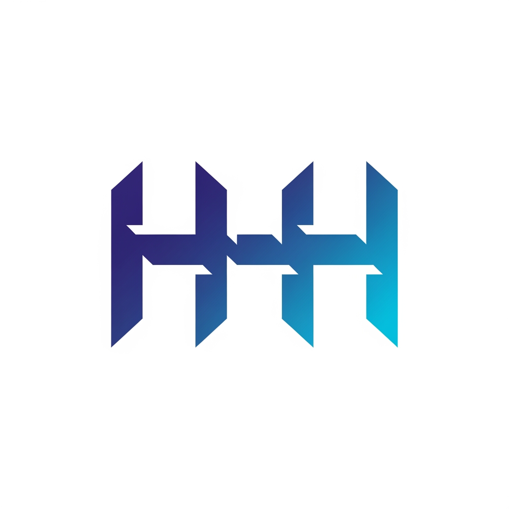 AI Design for Create a completely original monogram logo using the letters [HHH]. Design a clean geometric structure with balanced negative space, sharp edges, and perfect symmetry. Flat vector style only. with gradients, no shadows, no mockups, no text. Premium branding quality. Unique and non-copyright.