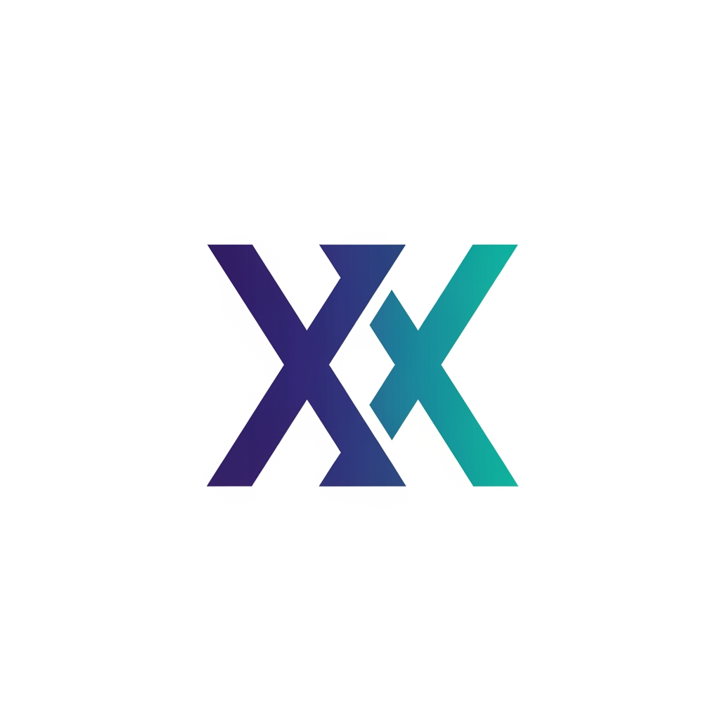 AI Design for Create a completely original monogram logo using the letters [XX]. Design a clean geometric structure with balanced negative space, sharp edges, and perfect symmetry. Flat vector style only. with gradients, no shadows, no mockups, no text. Premium branding quality. Unique and non-copyright.