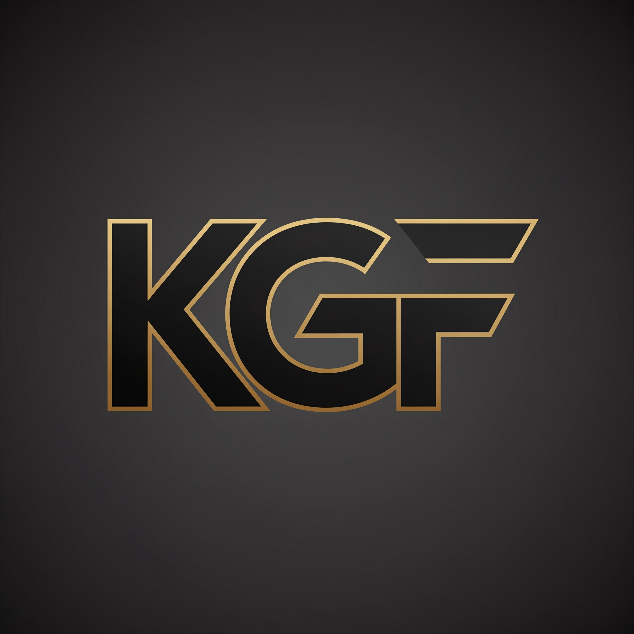 AI Design for Design a premium lettermark logo using the initials [KGF]. Merge both letters into one unified symbol using creative negative space. Flat vector style. Modern, memorable, and unique.