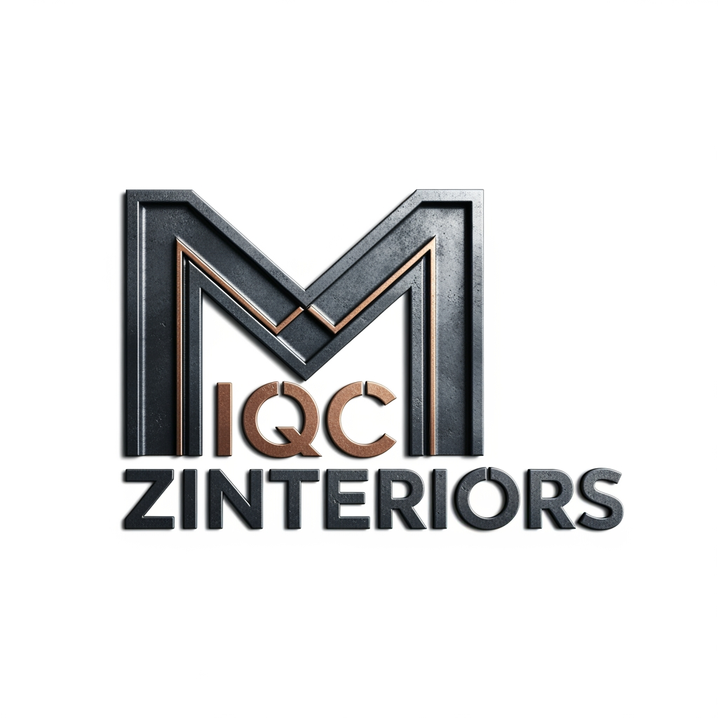 AI Design for create a logo for zinteriors Logo m inside ( iqc) likhna hai (its a Fabrication iron work company) do not add sub linesss..and zinteriors shld be in logo