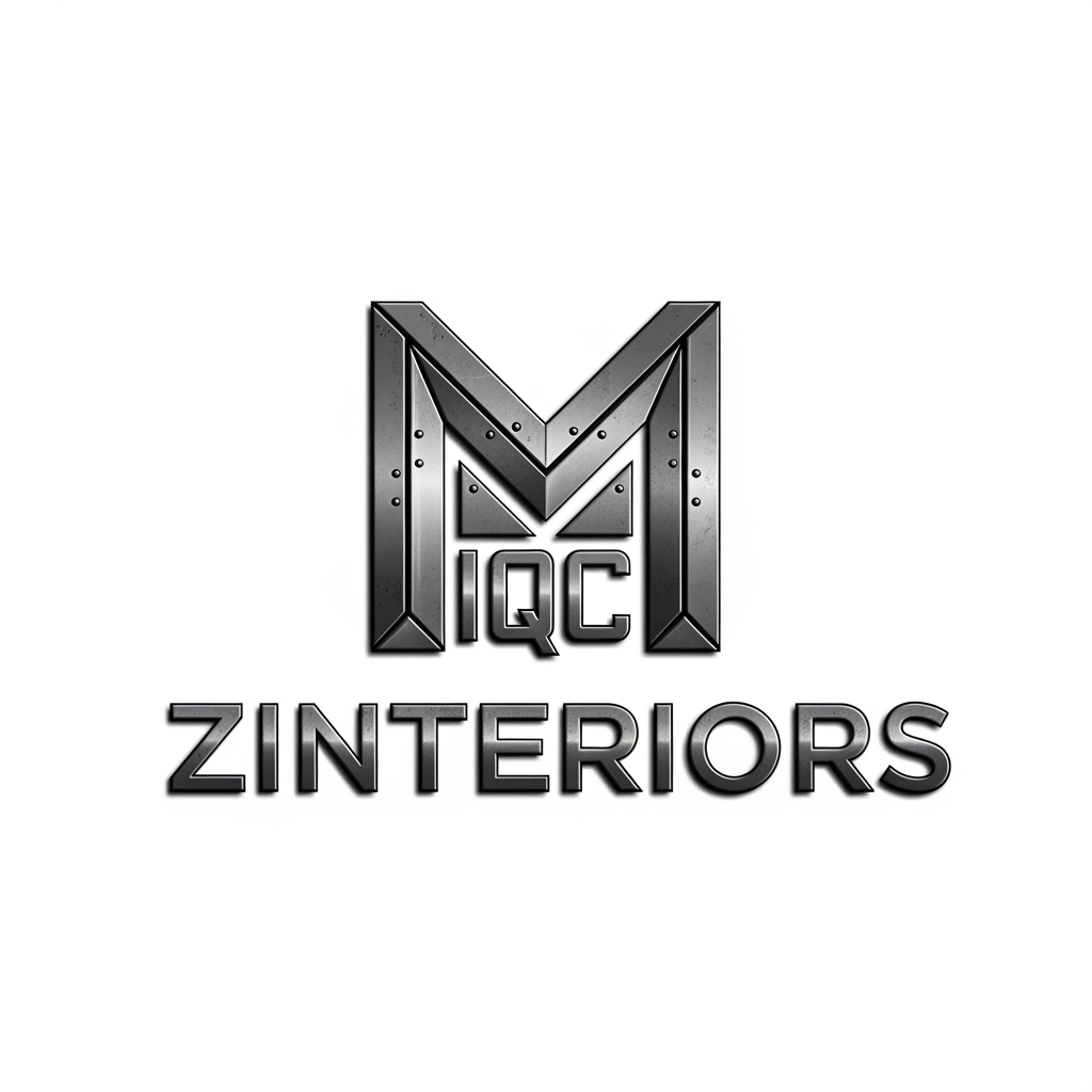 AI Design for create a logo for zinteriors Logo m inside ( iqc) likhna hai (its a Fabrication iron work company) do not add sub linesss..and zinteriors shld be in logo