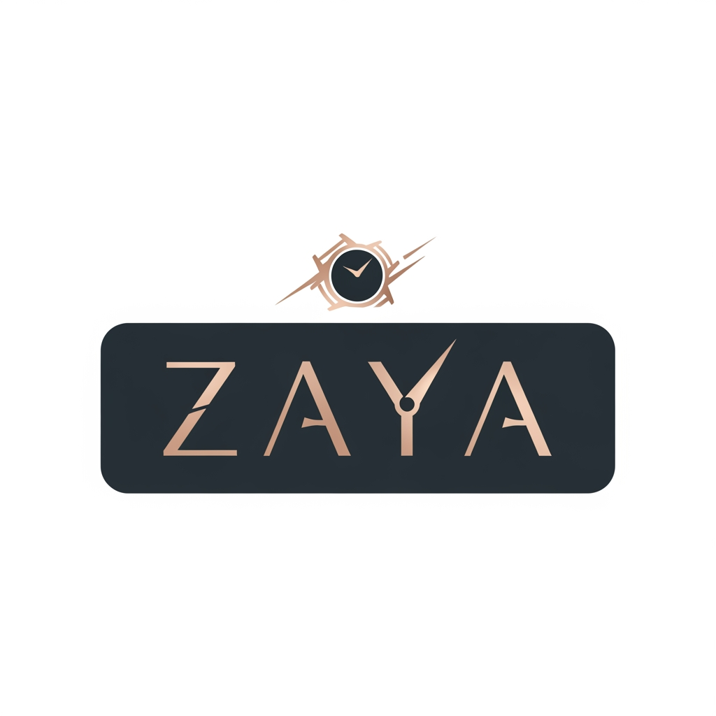 AI Design for company name is zaya
product is :watch
create a logo