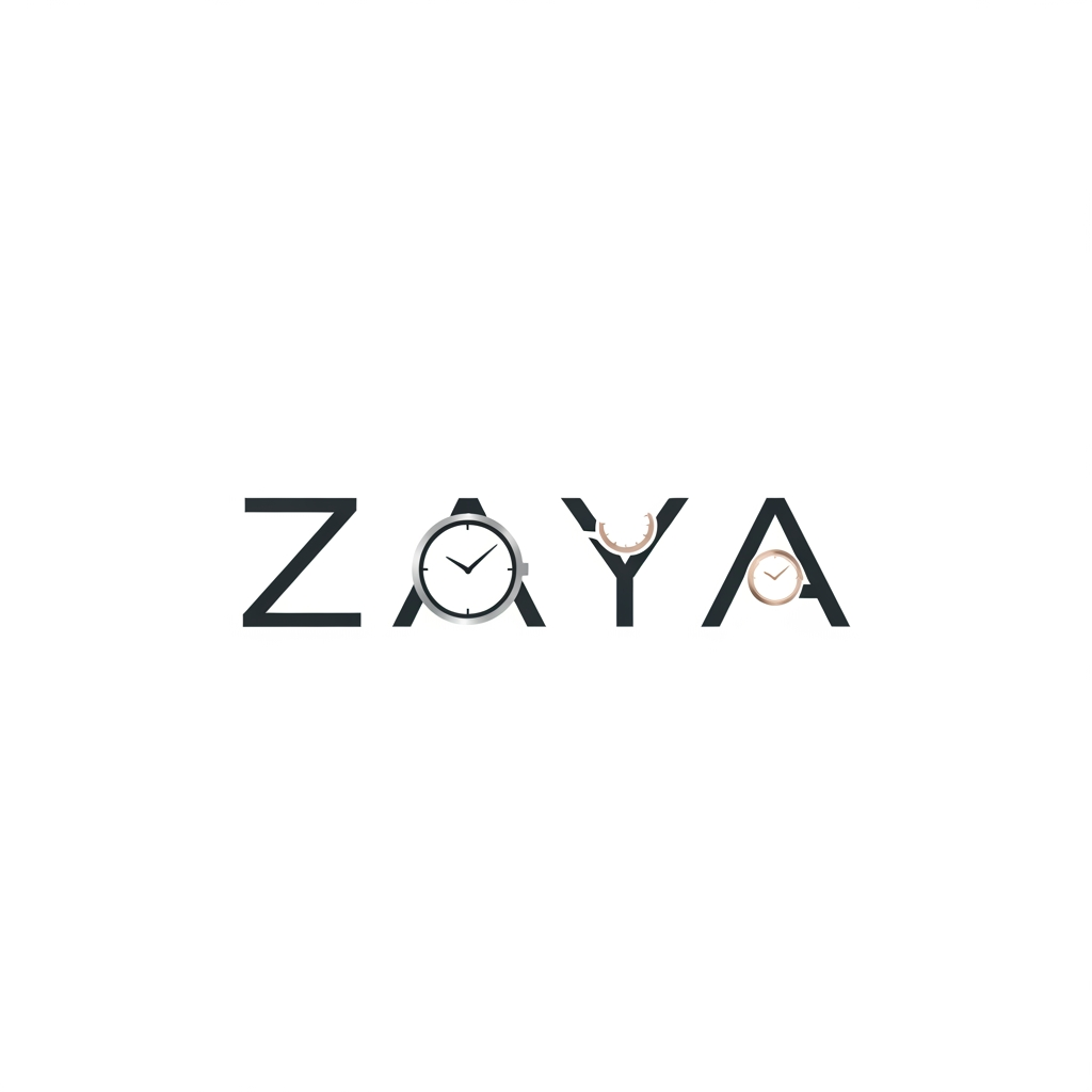 AI Design for company name is zaya
product is :watch
create a logo