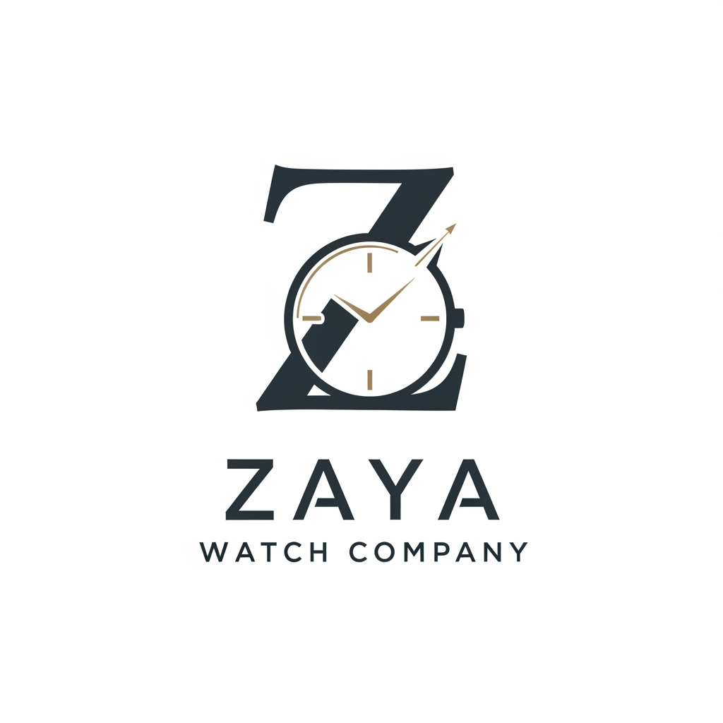 AI Design for company name is zaya watch company based on that creat a logo