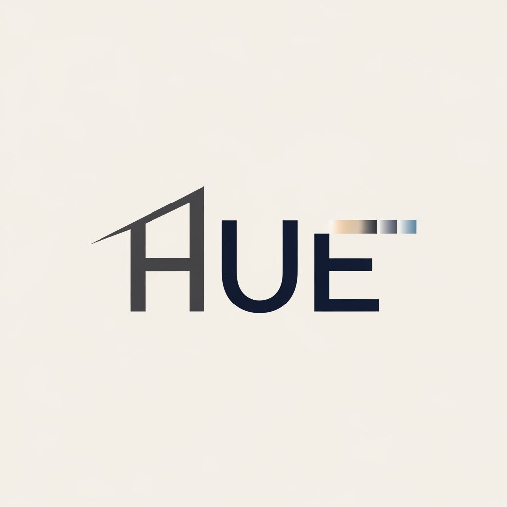 AI Design for I WANT TO CREATE AN INTERIOR FIRM LOGO NAMED " HUE", IT SHOULD BE SLEEK MODERN AND THOUGHTFULLY MADE THE CONCEPT BEHIND SHOULD BE MEANINGFUL