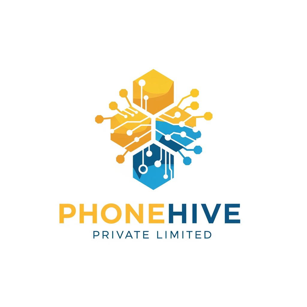 AI Design for i want to create a logo for my company and its name is "Phonehive Private Limited" and its about -A Group company focused on mobile devices, contributing to the Group’s broader consumer electronics distribution network. dont use phone related things in logo