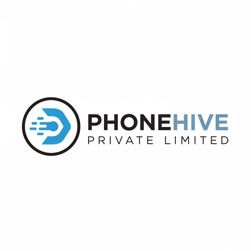 AI Design for i want to create a logo for my company and its name is "Phonehive Private Limited" and its about -A Group company focused on mobile devices, contributing to the Group’s broader consumer electronics distribution network. dont use phone related things in  logo  use simple and minimilist theme use name for logo  Keep it Simple: Use a minimalist icon (perhaps a stylized 'D', a motion line, or a geometric shape representing a hub/node) paired with a clean, bold sans-serif font.

Versatility: Ensure the logo looks good in both color and black-and-white. It should be legible when scaled down for a website favicon or scaled up for a warehouse sign.

Consistency: Use the same "tech-forward" color palette we have been using in your images (cool blues, slate grays, and crisp whites) to keep your web page branding cohesive.