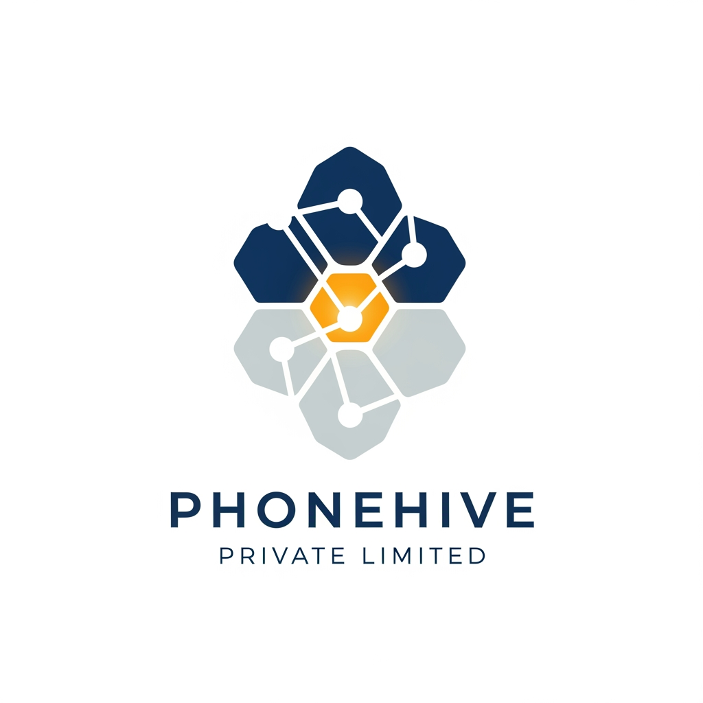 AI Design for i want to create a logo for my company and its name is "Phonehive Private Limited" and its about -A Group company focused on mobile devices, contributing to the Group’s broader consumer electronics distribution network. dont use phone related things in logo