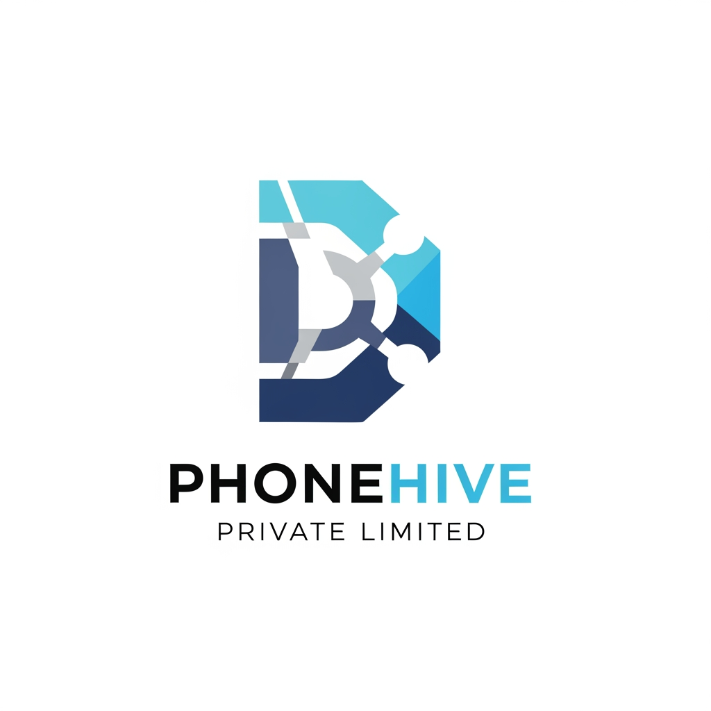 AI Design for i want to create a logo for my company and its name is "Phonehive Private Limited" and its about -A Group company focused on mobile devices, contributing to the Group’s broader consumer electronics distribution network. dont use phone related things in  logo  use simple and minimilist theme use name for logo  Keep it Simple: Use a minimalist icon (perhaps a stylized 'D', a motion line, or a geometric shape representing a hub/node) paired with a clean, bold sans-serif font.

Versatility: Ensure the logo looks good in both color and black-and-white. It should be legible when scaled down for a website favicon or scaled up for a warehouse sign.

Consistency: Use the same "tech-forward" color palette we have been using in your images (cool blues, slate grays, and crisp whites) to keep your web page branding cohesive.