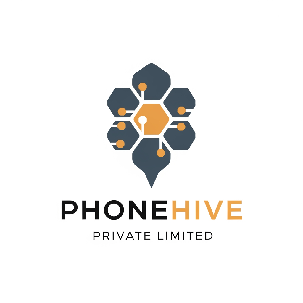 AI Design for i want to create a logo for my company and its name is "Phonehive Private Limited" and its about -A Group company focused on mobile devices, contributing to the Group’s broader consumer electronics distribution network. dont use phone related things in logo