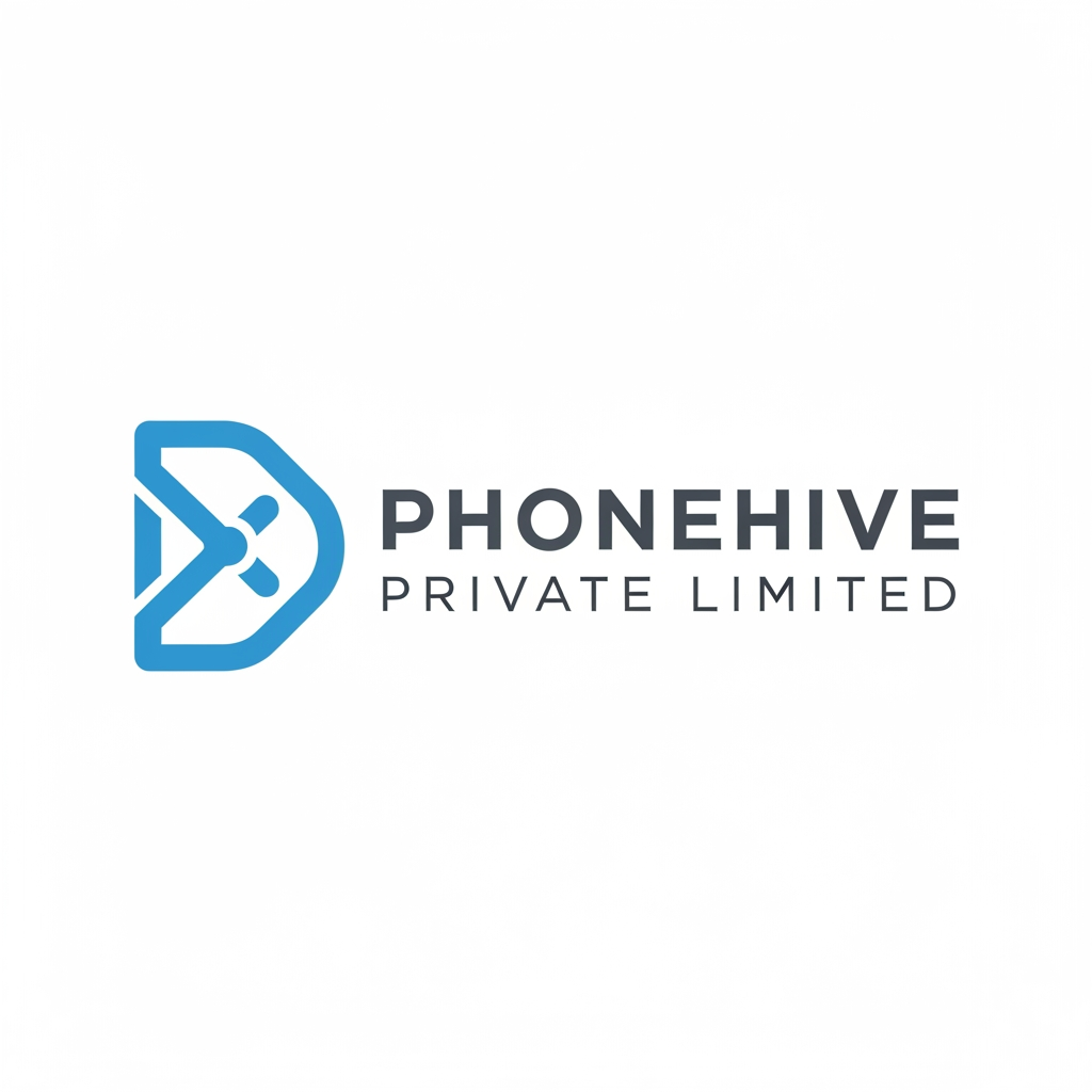 AI Design for i want to create a logo for my company and its name is "Phonehive Private Limited" and its about -A Group company focused on mobile devices, contributing to the Group’s broader consumer electronics distribution network. dont use phone related things in  logo  use simple and minimilist theme use name for logo  Keep it Simple: Use a minimalist icon (perhaps a stylized 'D', a motion line, or a geometric shape representing a hub/node) paired with a clean, bold sans-serif font.

Versatility: Ensure the logo looks good in both color and black-and-white. It should be legible when scaled down for a website favicon or scaled up for a warehouse sign.

Consistency: Use the same "tech-forward" color palette we have been using in your images (cool blues, slate grays, and crisp whites) to keep your web page branding cohesive.
