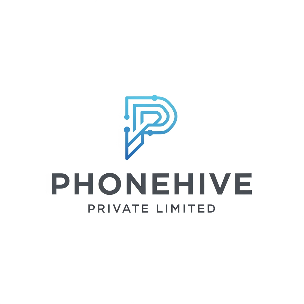 AI Design for i want to create a logo for my company and its name is "Phonehive Private Limited" and its about -A Group company focused on mobile devices, contributing to the Group’s broader consumer electronics distribution network. dont use phone related things in  logo  use simple and minimilist theme use name for logo  Keep it Simple: Use a minimalist icon (perhaps a stylized 'D', a motion line, or a geometric shape representing a hub/node) paired with a clean, bold sans-serif font.

Versatility: Ensure the logo looks good in both color and black-and-white. It should be legible when scaled down for a website favicon or scaled up for a warehouse sign.

Consistency: Use the same "tech-forward" color palette we have been using in your images (cool blues, slate grays, and crisp whites) to keep your web page branding cohesive. use name alphabet for logo