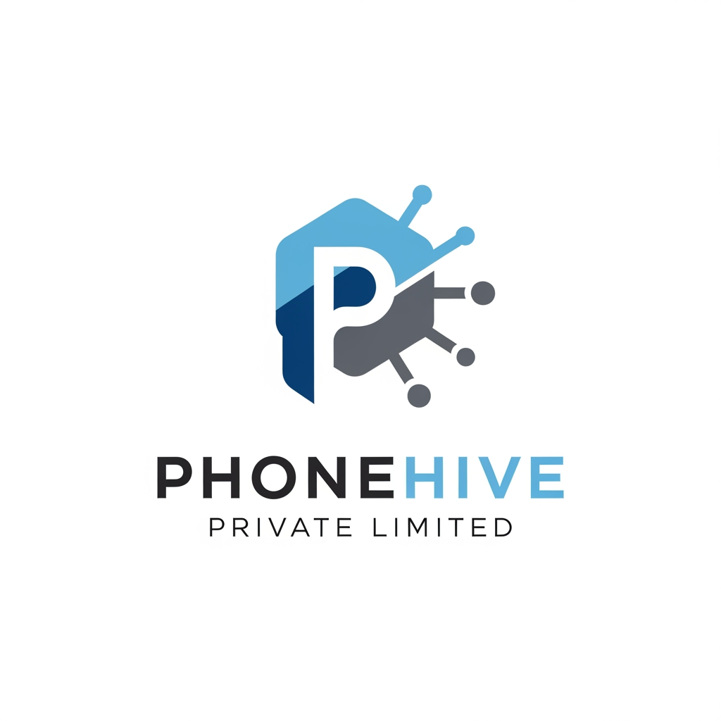 AI Design for i want to create a logo for my company and its name is "Phonehive Private Limited" and its about -A Group company focused on mobile devices, contributing to the Group’s broader consumer electronics distribution network. dont use phone related things in  logo  use simple and minimilist theme use name for logo  Keep it Simple: Use a minimalist icon (perhaps a stylized 'D', a motion line, or a geometric shape representing a hub/node) paired with a clean, bold sans-serif font.

Versatility: Ensure the logo looks good in both color and black-and-white. It should be legible when scaled down for a website favicon or scaled up for a warehouse sign.

Consistency: Use the same "tech-forward" color palette we have been using in your images (cool blues, slate grays, and crisp whites) to keep your web page branding cohesive. use name alphabet for logo