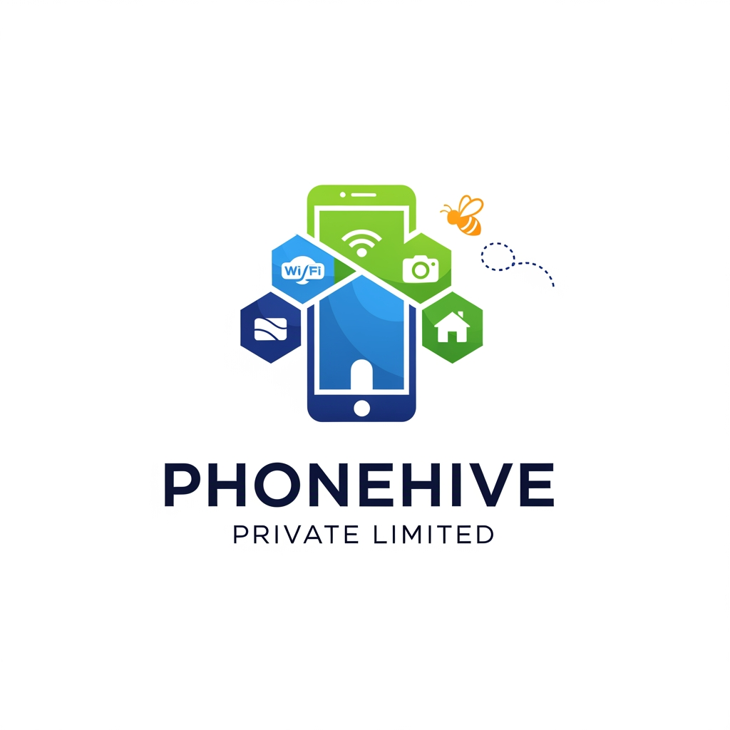 AI Design for i want to create a logo for my company and its name is "Phonehive Private Limited" and its about -A Group company focused on mobile devices, contributing to the Group’s broader consumer electronics distribution network.