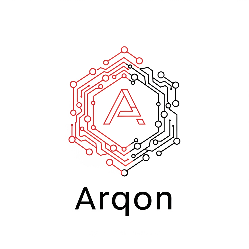 AI Design for Design a premium, minimalist logo for an AI infrastructure platform named "Arqon".

The logo should be a geometric hexagon constructed from interconnected nodes and routing lines, symbolizing AI orchestration, intelligent routing, networking, distributed systems, and seamless communication between multiple AI models.

Inside the hexagon, subtly integrate a modern letter "A" using only negative space or clean geometric lines. The "A" should not be obvious at first glance—it should feel clever, similar to logos like Cisco, Vercel, or Kubernetes.

Style:
- Minimal
- Flat vector
- Geometric
- Enterprise-grade
- Futuristic
- Timeless
- Monoline
- Symmetrical
- Tech infrastructure aesthetic
- No unnecessary details
- Works at favicon size (16×16)

Visual inspiration:
- Kubernetes
- Docker
- Cisco
- Cloudflare
- Vercel
- Linear
- Stripe

Color palette:
Primary: #FF3B3B (Electric Red)
Secondary: #0B0B0E (Obsidian Black)
Background: Transparent

Do not use gradients, shadows, 3D effects, bevels, glossy effects, or glowing elements.

The logo should look equally good in:
- Red on black
- Black on white
- White on black
- Single-color monochrome

The logo must communicate:
• AI Orchestration
• Intelligent Routing
• High Reliability
• Enterprise Infrastructure
• Distributed Networks
• Performance
• Precision
• Scalability

Avoid:
- Eagles
- Brains
- Robot heads
- Chat bubbles
- Circuit board clichés
- Lightning bolts
- Generic AI icons
- Human faces

Create a clean SVG-style vector logo with perfect proportions, balanced spacing, and strong visual identity. The final result should feel like a billion-dollar infrastructure company rather than a startup.