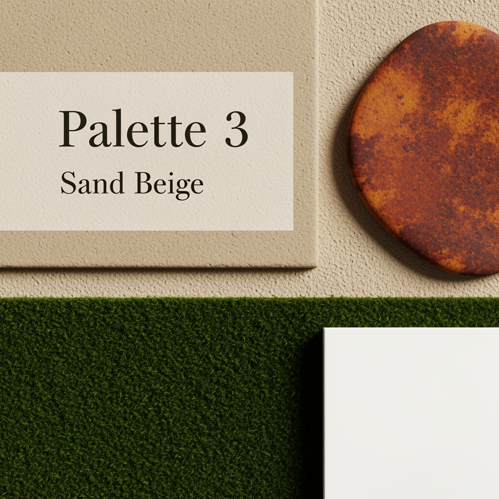 AI Design for Palette 3
Sand Beige
Rust
Forest Green
White
Typography - Heading:
Cormorant Garamond