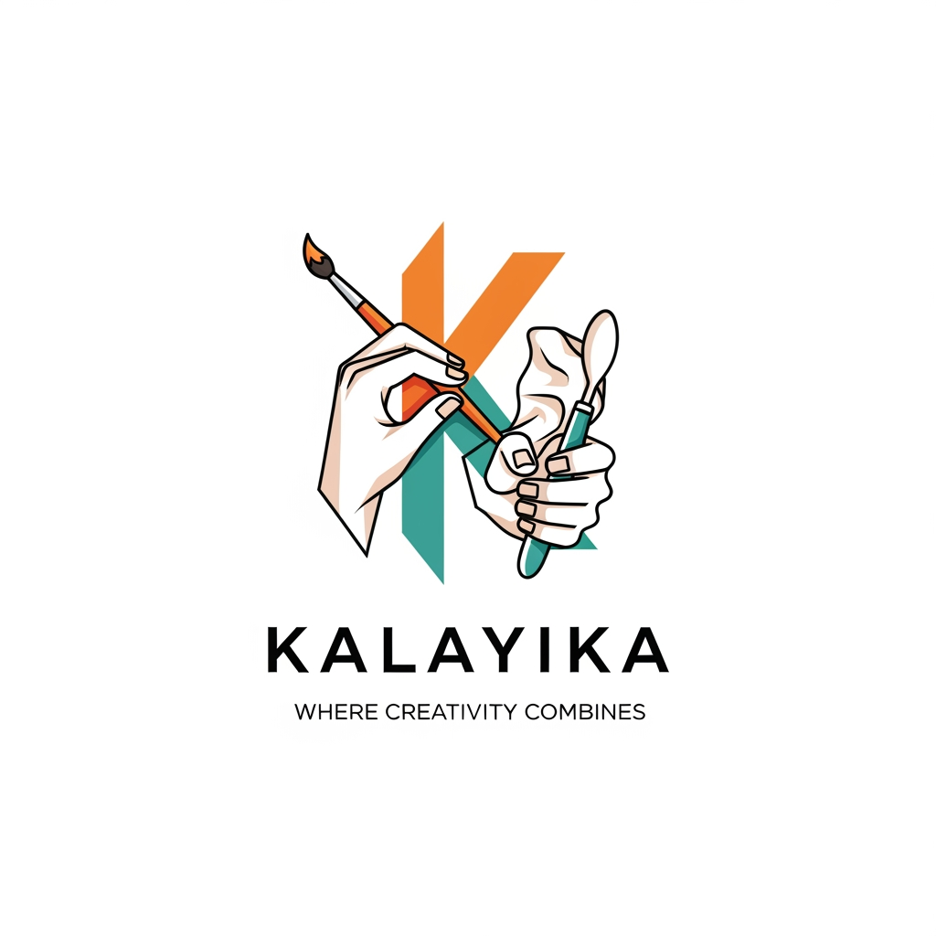 AI Design for i want to create a logo for my business which is a workshop business..like we conduct workshops which are creative and create your own kind of....the brand name is Kalayika...kala in telugu means art..and kalayika means combination