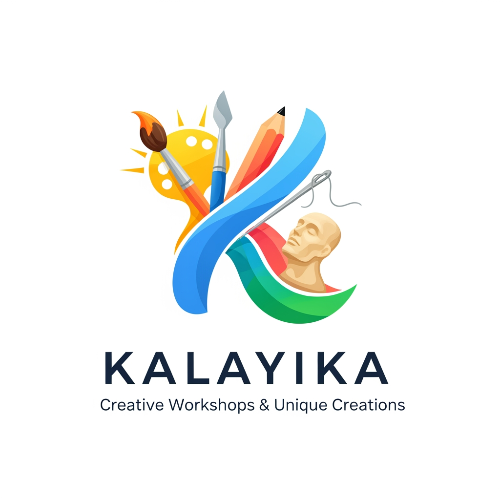 AI Design for i want to create a logo for my business which is a workshop business..like we conduct workshops which are creative and create your own kind of....the brand name is Kalayika...kala in telugu means art..and kalayika means combination