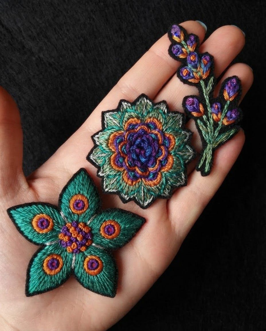 AI Design for make another set of flowers similar to reference image but make them unique and new