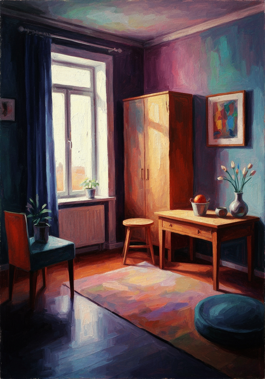 AI Design for create a new artwork  that is based on the concept of 'the home within' , painterly, surreal, abstract colourful poetic artwork. dont copy reference image only follow textures