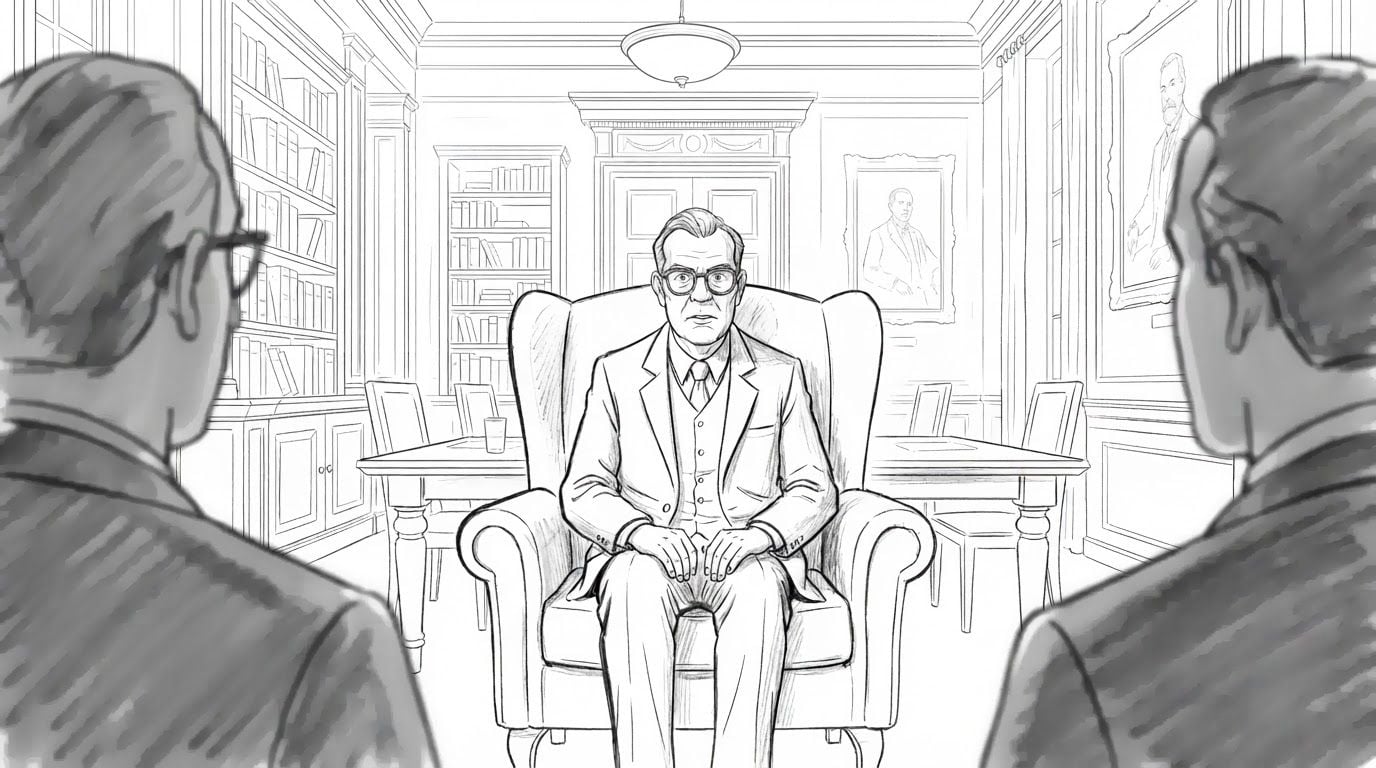 AI Design for redraw the first image in the exact same art style as second image and make sure the face of the man is recognizable, the illustration will be on solid white background