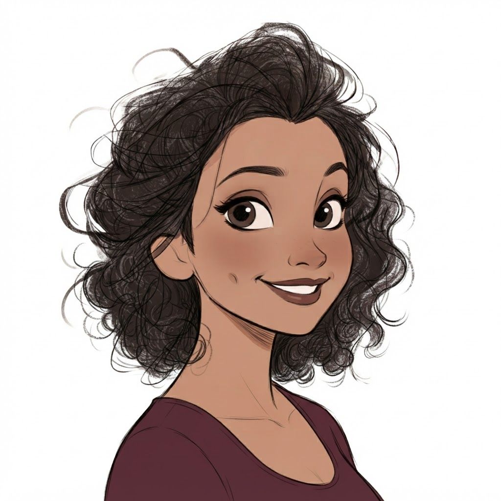 redraw the first image in the exact same art style as second image and make sure the face of the woman is recognizable, the illustratrion will be on solid white background