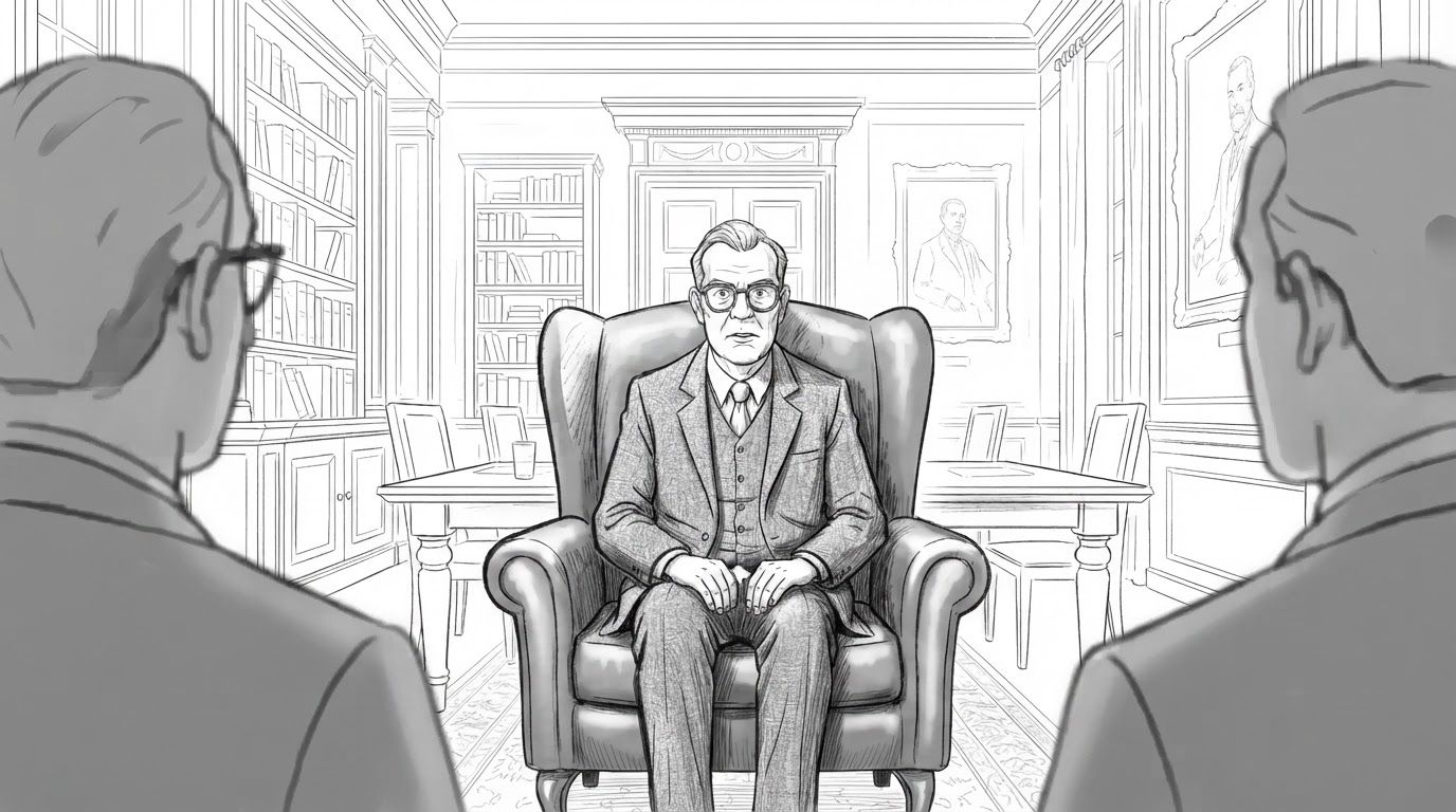 AI Design for redraw the first image in the exact same art style as second image and make sure the face of the man is recognizable, the illustration will be on solid white background