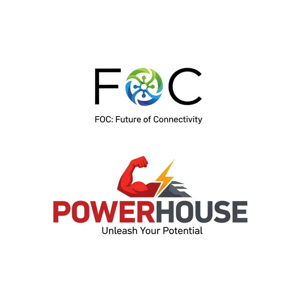 AI Design for Generate logos for FOC and POWERHOUSE