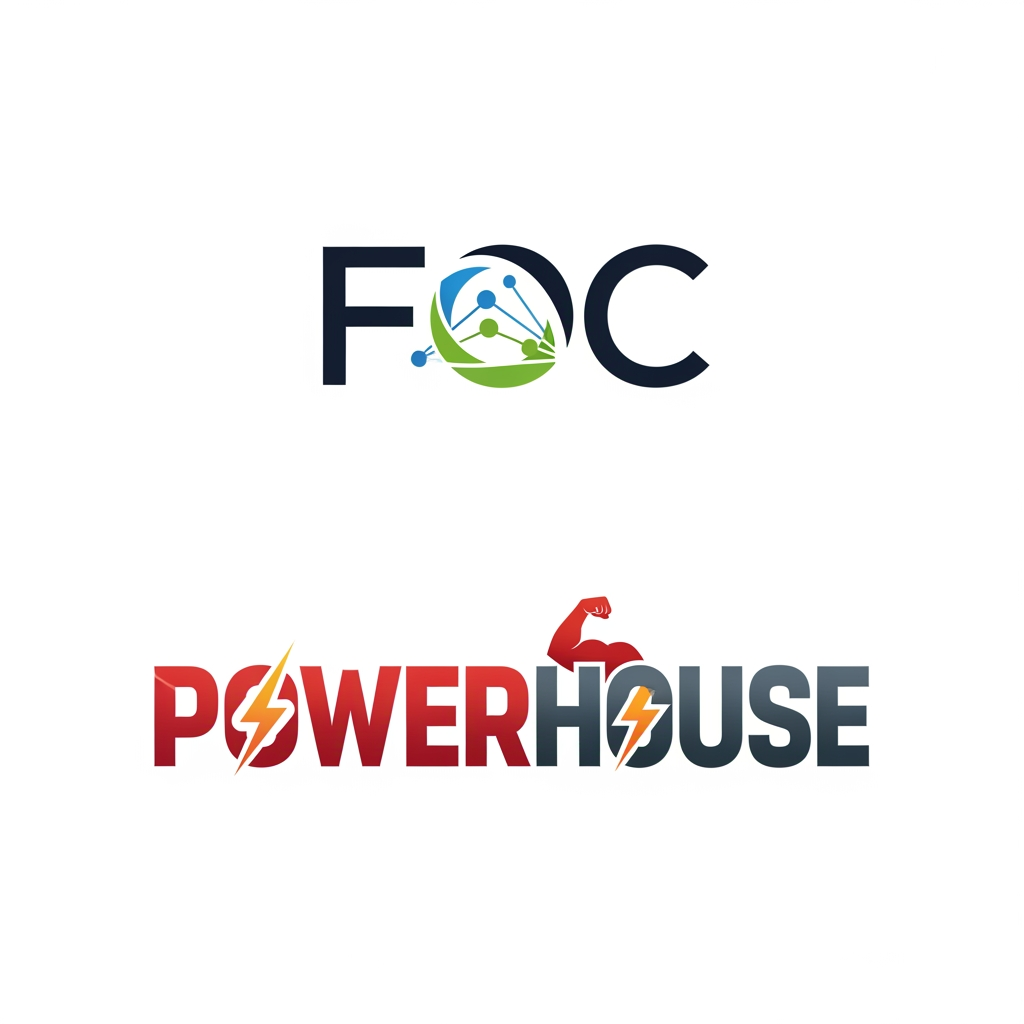 AI Design for Generate logos for FOC and POWERHOUSE