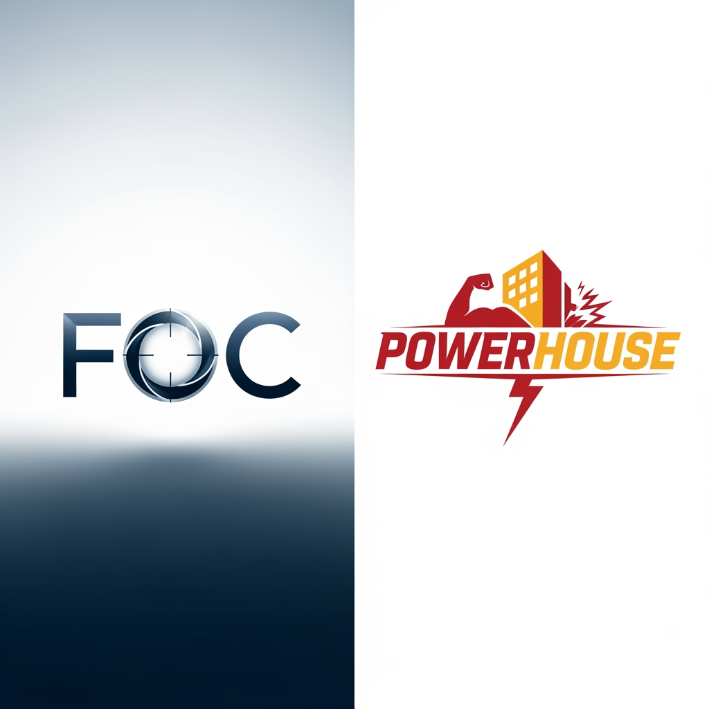 AI Design for Generate logos for FOC and POWERHOUSE