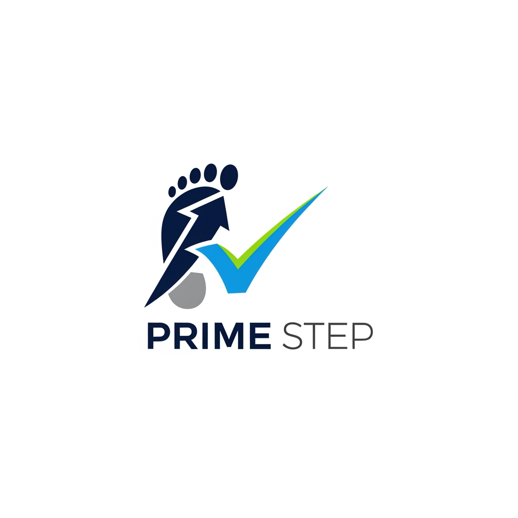 AI Design for create a logo for my shoe website. with unique logo my website name is prime step