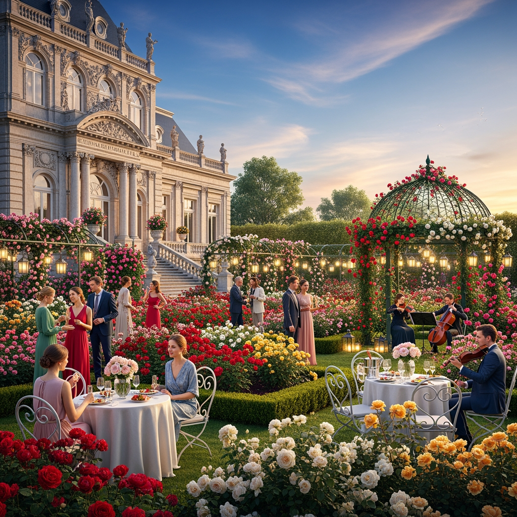 AI Design for rosegarden party palace