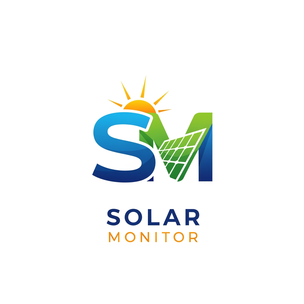 AI Design for i WANT TO CREATE A LOGO FOR SOLAR MONITOR WEBSITE IT IS RELATED TO SOLAR PANNEL AND SOLAR ENERGY LOGO TYPE SHOULD ME LETTER MARK AND NAME FOR LOGO IS SOLAR MONITOR