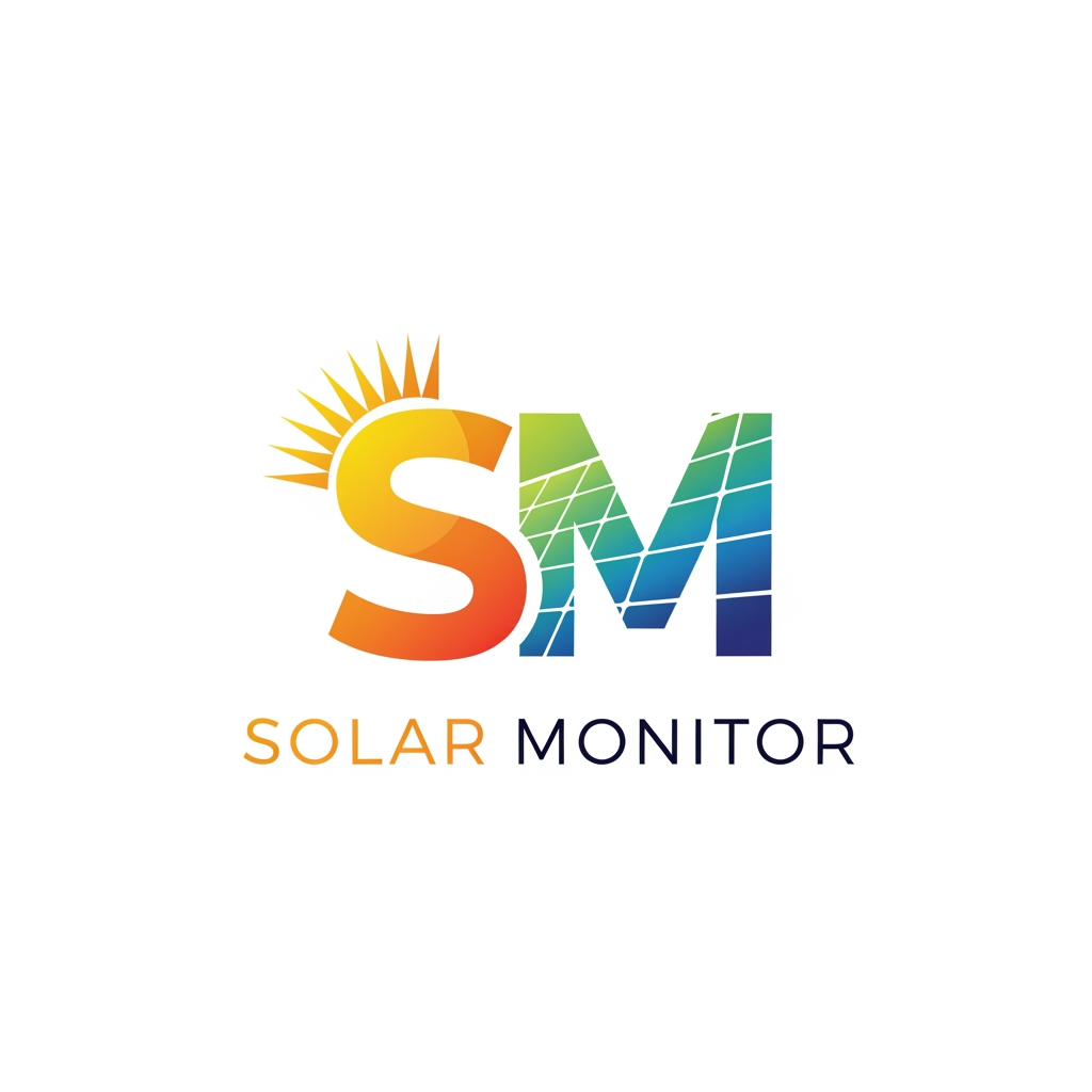 AI Design for i WANT TO CREATE A LOGO FOR SOLAR MONITOR WEBSITE IT IS RELATED TO SOLAR PANNEL AND SOLAR ENERGY LOGO TYPE SHOULD ME LETTER MARK AND NAME FOR LOGO IS SOLAR MONITOR