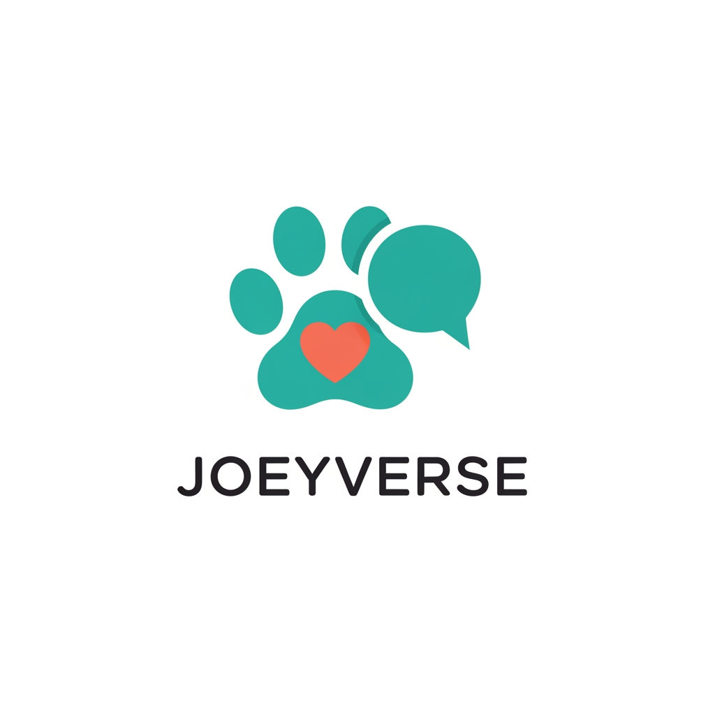 AI Design for Design a premium, minimal, elegant, and cute logo for a pet healthcare platform named "Joeyverse."
Brand Mission: Joeyverse connects pet owners with licensed veterinarians through instant chat and video/audio calls, making pet care accessible, trustworthy, and compassionate.
Logo Style:
Modern, clean, minimalistic
Elegant with soft, friendly curves
Cute but professional (avoid cartoonish or childish)
Flat vector design
Highly recognizable as an app icon and website logo
Scalable for mobile apps, websites, and social media
Concept Ideas:
A simple pet paw seamlessly integrated with a speech bubble or chat icon
A heart subtly formed within a paw print, a paw with orbitals around it with cute pet stuff
A minimalist outline of a dog and cat together
A caring hand embracing a paw
A subtle medical cross hidden within the negative space
A circular or rounded icon symbolizing connection, care, and community
Typography:
Clean rounded sans-serif font
Modern, premium appearance
"Joeyverse" written in lowercase or title case
Balanced spacing and elegant proportions
Color Palette:
Primary: Emerald Green (#22C55E) or Teal (#14B8A6) to represent health and trust
Accent: Warm Coral (#FF7F6A) or Soft Orange (#F59E0B) for compassion
Neutral: White, Charcoal (#1F2937), and Soft Gray (#F8FAFC)
Flat colors only (no gradients)
Design Principles:
Minimal geometric shapes
Plenty of negative space
Soft rounded corners
Premium startup aesthetic similar to Airbnb, Headspace, Stripe, or Notion
Memorable and timeless
Avoid overly detailed illustrations, realistic animals, clip art, and generic veterinary logos
Output Requirements:
Vector logo on a clean white background
Icon-only version
Horizontal logo (icon + Joeyverse)
Monochrome version (black and white)
App icon version (square)
Crisp SVG-style vector artwork
High-end branding suitable for a modern pet-tech startup.