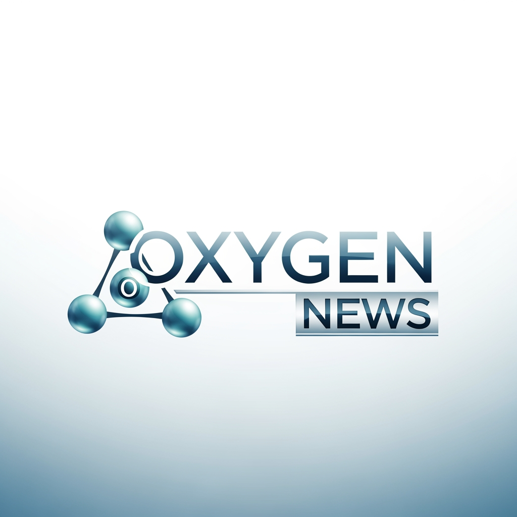 AI Design for create a logo for news channel name oxygen news