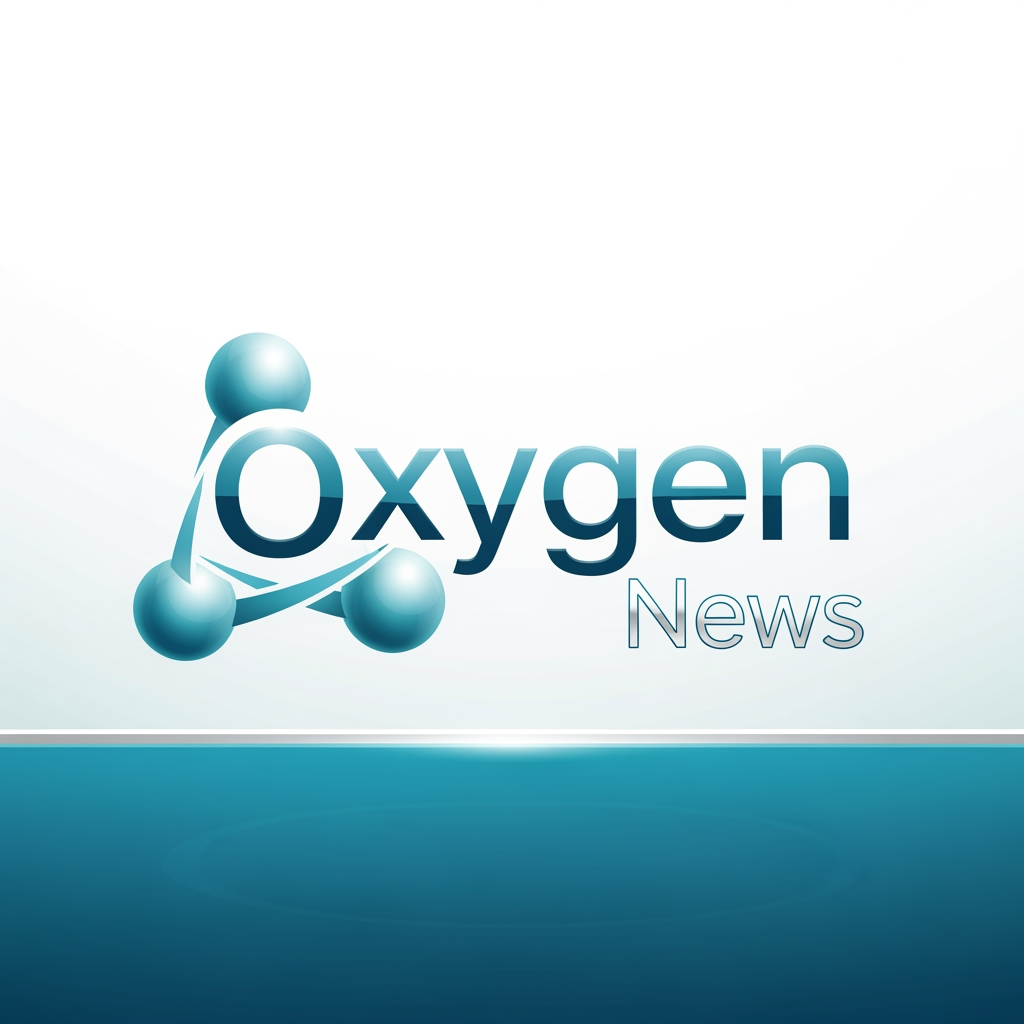 AI Design for create a logo for news channel name oxygen news