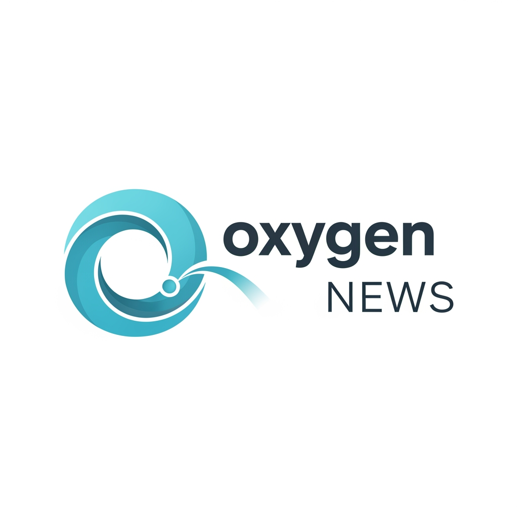 AI Design for create a logo for news channel name oxygen news