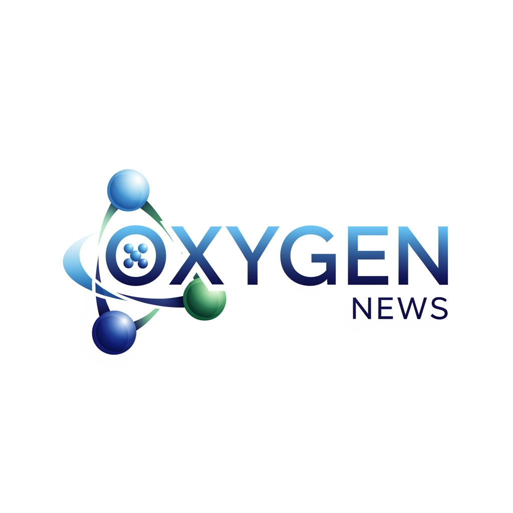 AI Design for create a logo for news channel name oxygen news