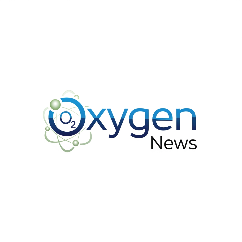 AI Design for create a logo for news channel name oxygen news