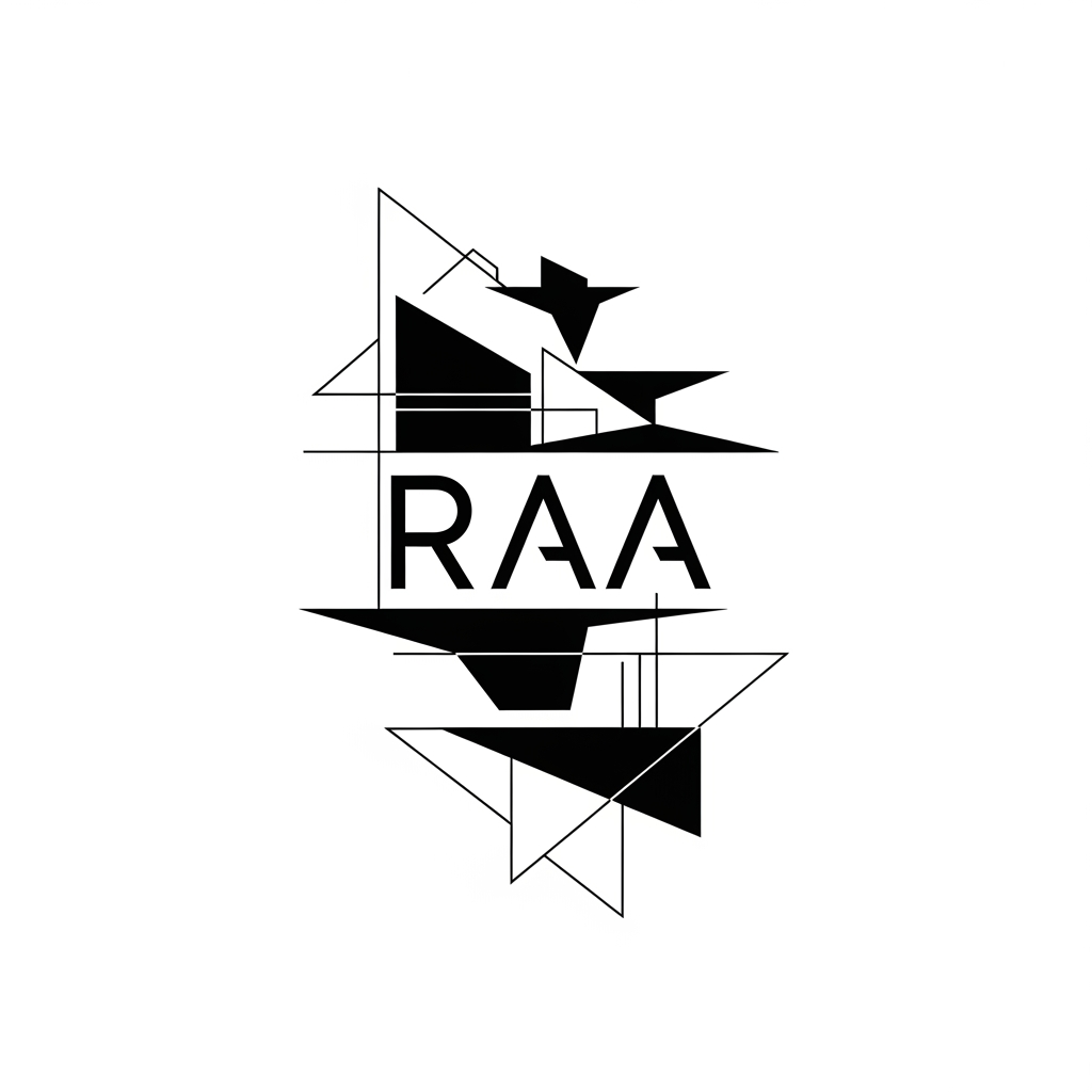 AI Design for 10. Optical Balance
Design a contemporary architectural logo for RAA inspired by balance, cantilevers, floating slabs, and structural tension. Use asymmetrical geometry while maintaining perfect visual balance. The logo should feel engineered, stable, and sophisticated without relying on literal architecture. Clean vector graphics, bold geometric typography, premium branding, black and white only.