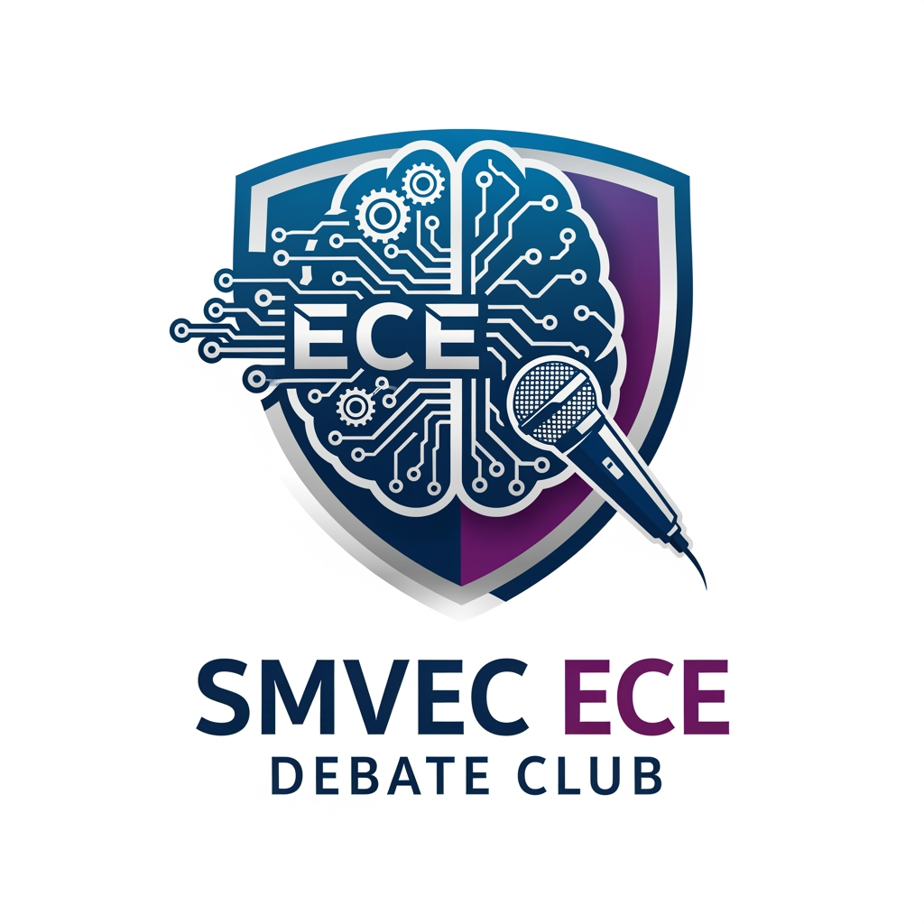 AI Design for i wantto create a logo for student level debate club in ece department of smvec