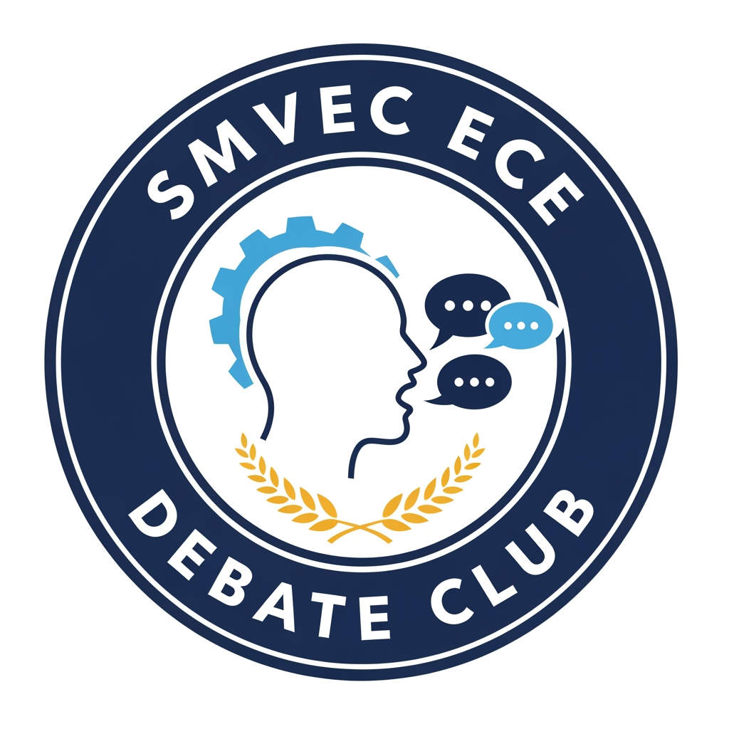 AI Design for i wantto create a logo for student level debate club in ece department of smvec